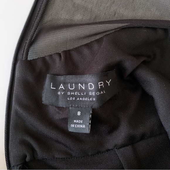 Laundry by Shelli Segal black halter style rhinestone pantsuit size 8 - Picture 4 of 8